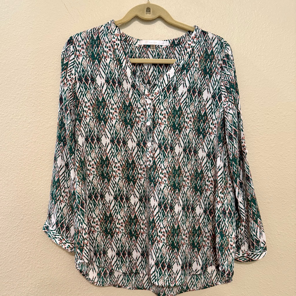 Fun 2 Fun Geometric Blouse